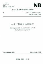 水電工程施工地質規程  NB/T 35007-2013